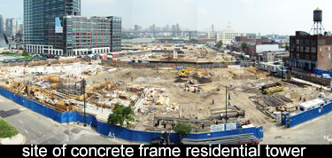 Queens West earliest stage of construction 